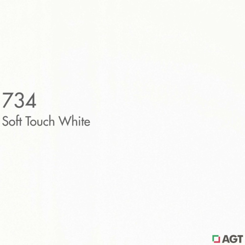 Панель, 734,  8мм, 1220х2800мм, soft touch матовый белый, AGT