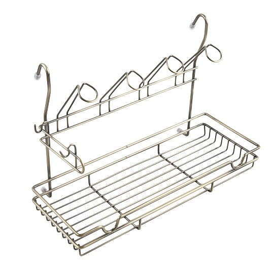 Полка комбинированная, 390х185х265мм, бронза