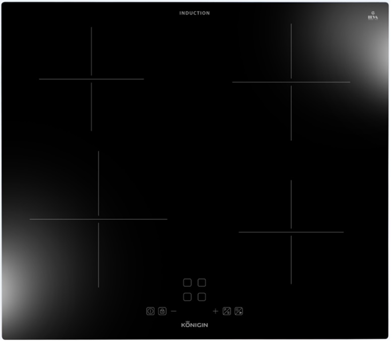 Варочная панель индукционная Lacerta I604 TBK, 60 см, стеклокерамика, черный, Konigin