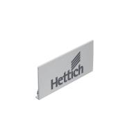 Заглушка на боковину AvanTech YOU, с логотипом Hettich, пластик, серебристый