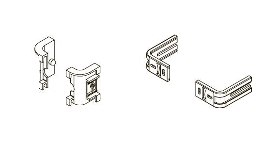 AFF Крепление фасада с 3D регулировкой для корзин 200-450мм, Hettich, Италия