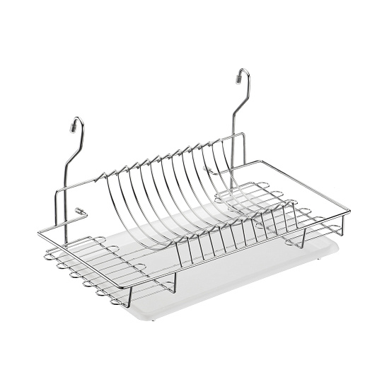 Посудосушитель навесной, 440x240x250мм, поддон из пластика, хром