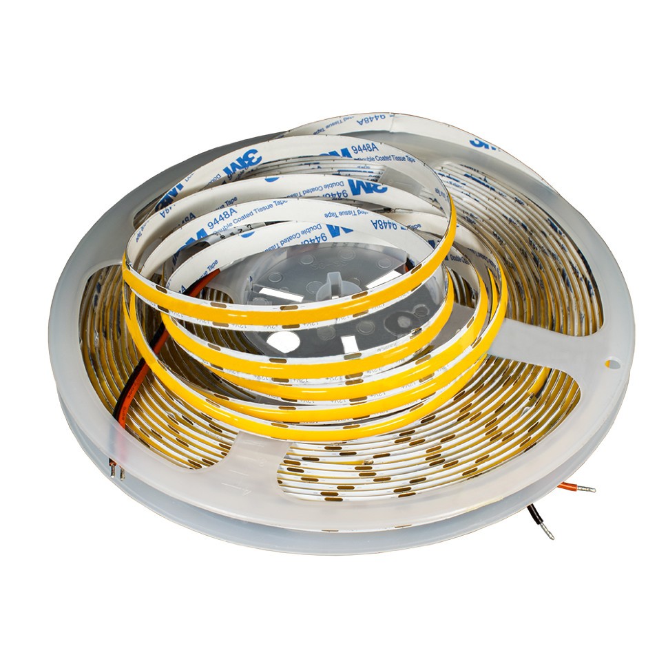 Лента светодиод. COB 5000х8мм, 12 Вт/м, 12V, 320 диодов/м, IP20, 4000K, нейтральный свет