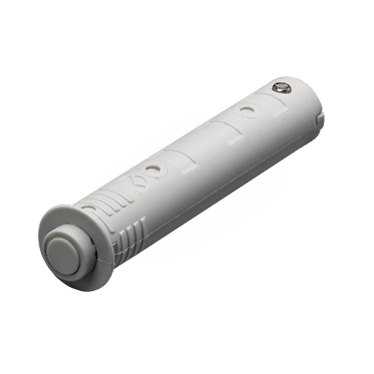 Толкатель Push Open Pin без магнита, врезной, длинный ход, пластик, светло-серый, Hettich