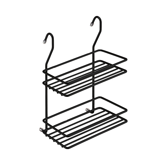 Полка 2-ярусная малая, 200х135х280мм, черный матовый