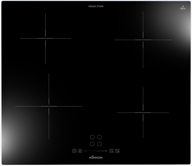 Варочная панель индукционная Lacerta I604 SBK, 60 см, стеклокерамика, черный, Konigin