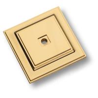 Подложка для мебельных ручек, 3040 0050 GL, 8х50х50мм, металл, глянцевое золото