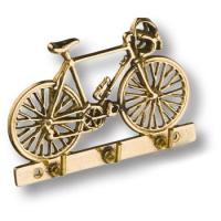 Вешалка "Велосипед", 2.249, латунь, глянцевая латунь, на 3 крючка