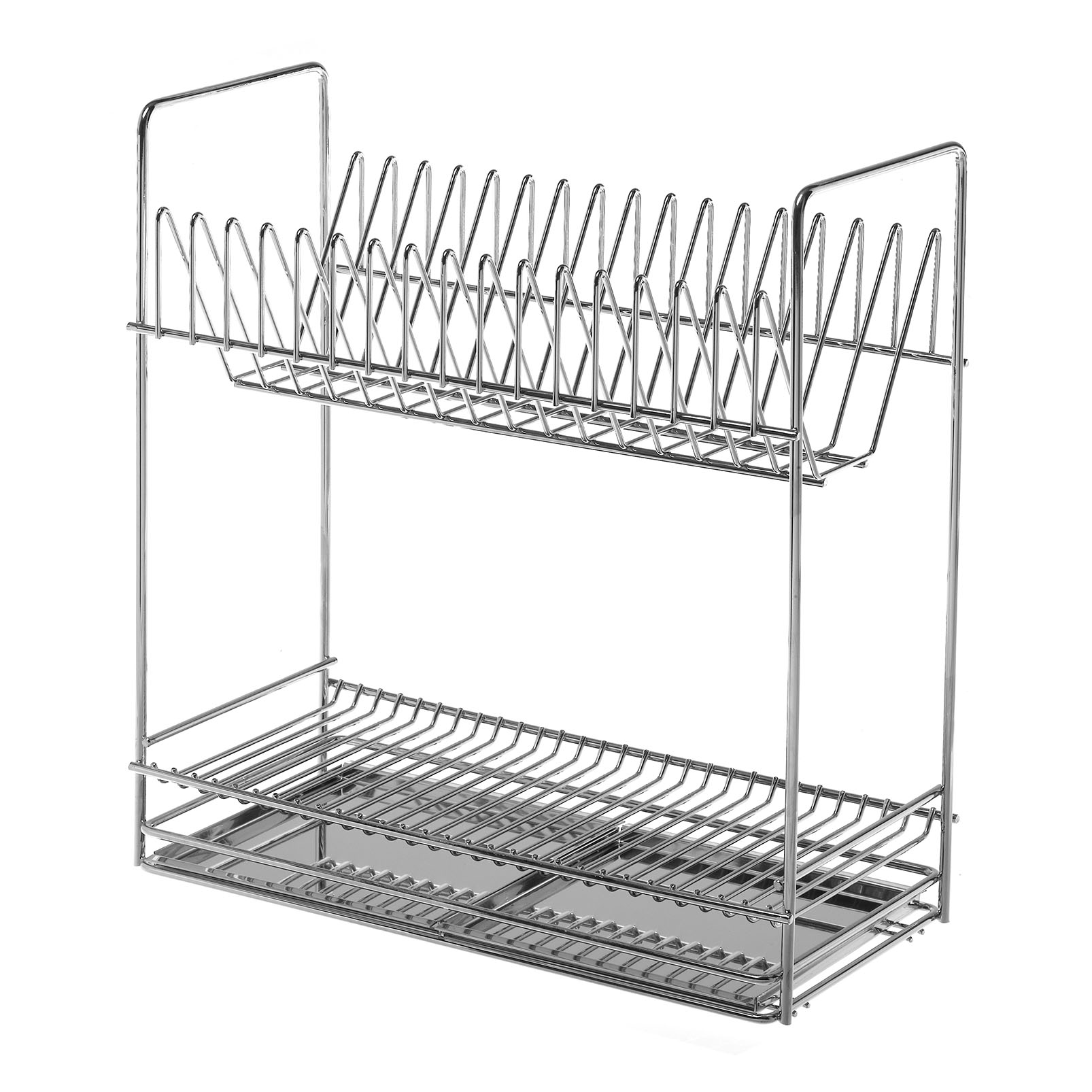 Выкатной 2-яруcный посудосушитель 300мм, 268х470х538мм, ниж крепл, хром+направ, Grass Nova Pro, Vibo