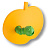 Ручка-кнопка, 461025ST07ST06, 82х48х82мм, пластик, покрытие soft-touch, желт/зел, яблоко с червячком