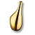 Крючок однорожковый, 2015 0028 GL, металл, глянцевое золото