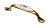 Ручка-скоба, UP-WP0728-PR, 96мм, металл/керамика, старое золото/белый с орнаментом/50