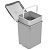 Контейнер для мусора, 13л, 248х235х362мм, в шкаф на 400мм, пластик, серый, GTV