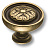 Ручка-кнопка, BU 009.35.12, d=35мм, металл, античная бронза