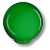 Ручка-кнопка, 626VE1, d=29мм, пластик, зеленый глянцевый, "Шар"