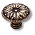 Ручка-кнопка, 15.303.29.12, d=29мм, металл, античная  бронза