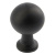 Ручка-кнопка, NORD, d=30мм, металл, черный матовый, GTV/50