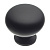 Ручка-кнопка, BERGAMO, d=33мм, металл, черный матовый, GTV/25/250