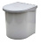 Контейнер для мусора односекционный, 10л, 270х270х320мм, в шкаф на 400мм, пластик, серый
