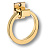 Ручка-кольцо, BU 013.80 CS 19, d=80мм, металл, глянцевое золото