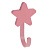 Крючок детский, STAR, звезда розовая, однорожковый, металл/каучук, GTV/25