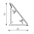Плинтус рифленый треугольный, 30х25мм, М3530, L=4000мм, алюминий