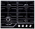 Варочная панель газовая Blaze 604 BKGW, 60 см, черное стекло, Konigin