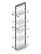 Колонна выкатная Maxima Classic с 6 корз, 400х1900-2100мм, ниж крепл, напр с доводчиком, хром, Rejs