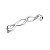 Ручка-скоба, UR26-0128-G0004-SW3, Tessere, 128мм, металл/кристаллы Swarovski, хром, Gamet