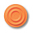 Ручка-кнопка, 440025ST08, d=70мм, пластик, покрытие soft-touch, оранжевый, "Круг"