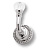 Крючок однорожковый, 1471-005L, металл, глянцевый хром, с кристаллами Swarovski