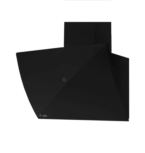 Вытяжка наклонная PLAZA GS 600 BLACK, 60см, б/угольного фильтра, стекло, черный, Lex