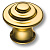 Ручка-кнопка, 1934 0026 GL, d=26мм, металл, глянцевое золото