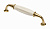 Ручка-скоба, ALATRI, 128мм, металл/керамика, старое золото/белый с паутинкой/35