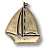 Накладка декоративная "Парусник", 4430.0144, 144х100мм, старая бронза