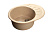 Мойка GranFest RONDO 580L с крылом, 579х445 мм, песочный