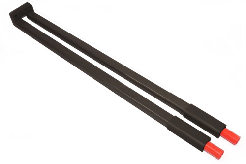 Рейлинг FLOWBOX квадратный, для деревянной задней панели, 500мм, черный, Samet/12