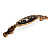 Ручка-скоба, M82.07.M1.A8G, 96мм, металл/керамика, золотая бронза/черный с орнаментом, Guisti