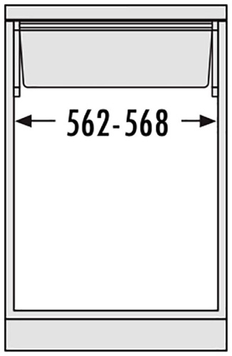 Система хранения"Pantry-Box", 561х491мм, в шкаф на 600мм, крышка - стекло