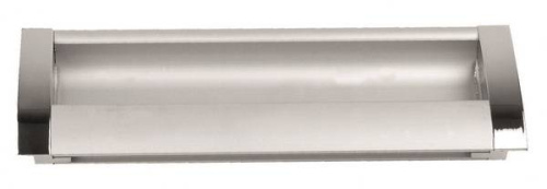 Ручка врезная, k033-160, 160мм, металл, алюминий/хром/46