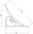 Плинтус LB-23, L=3000мм, мрамор карарра белый