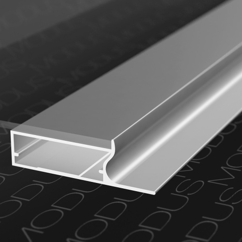 MZ20 Алюминиевый профиль для стекла, 67х20,5мм, L=6000мм, серебро