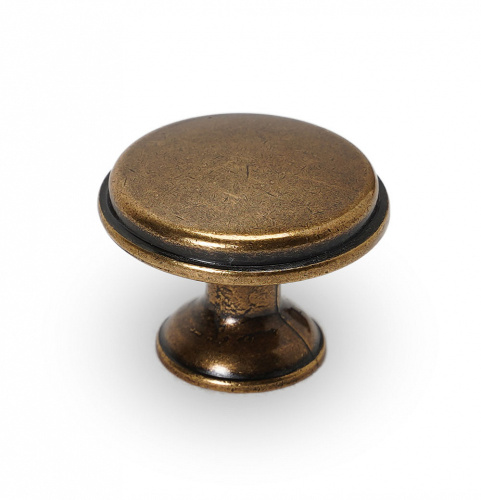 Ручка-кнопка, 169, d=28мм, металл, античная бронза