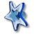 Ручка-кнопка, 667AZX, 29х58х64мм, пластик, голубой, "Звезда"