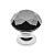 Ручка-кнопка с кристаллом, GZ-CRPB30-A1, d=30мм, металл/закал.стекло, хром/черный, GTV