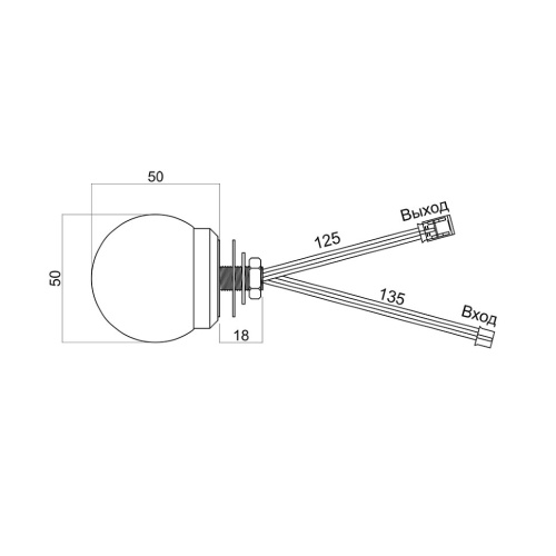 Светильник для зеркала SFERA S, врезной, светодиодный, 12V, 2,5Вт, IP44, матовый