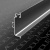 Горизонтальная ручка-профиль C-образная с подсветкой, h=74,2 мм, L=4м, серебро