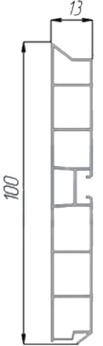 Цоколь пластиковый, h=100мм, L=4000мм, декапе, Volpato