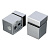 Полкодержатель "Куб" для ДСП и стекла, 4кг на пару, h=4-20мм, хром, (компл 2шт), GTV/25