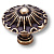 Ручка-кнопка, 15.304.24.12, d=24мм, металл, античная бронза